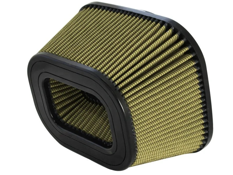 aFe MagnumFLOW HD Air Filters Pro Guard 7.13in F x 8.7x10.6in B x 6.5x8.6in T x 5in H - Side View