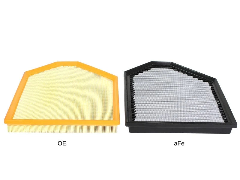 aFe MagnumFLOW OEM Replacement Air Filter PRO DRY S 11-16 BMW X3 xDrive28i F25 2.0T - Installation View