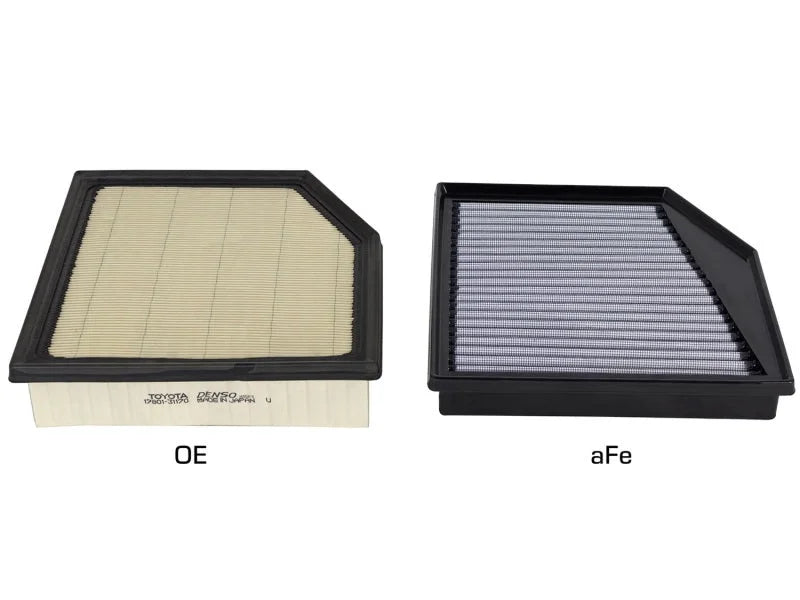 aFe MagnumFLOW OEM Replacement Air Filter PRO Dry S 14-15 Lexus IS 250/350 2.5L/3.5L V6 - Back View