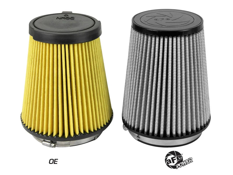 aFe MagnumFLOW Pro DRY S OE Replacement Filter 15-18 Porsche Macan GTS V6-3.0L - Side View
