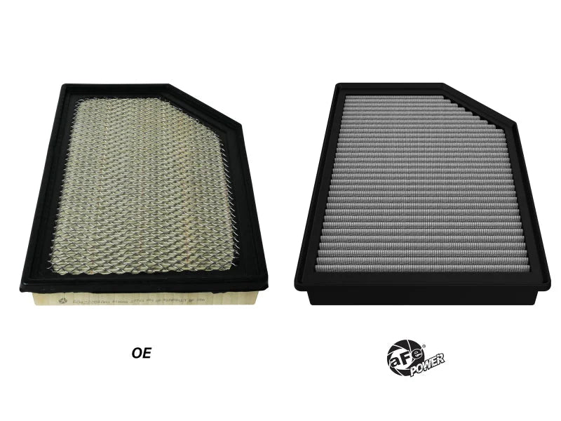 aFe MagnumFLOW Pro DRY S OE Replacement Filter 22-23 Jeep Grand Wagoneer V8-6.4L - Back View