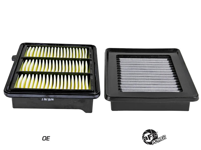 aFe MagnumFLOW Pro DRY S OE Replacement Filter Cadillac CTS-V 09-15 V8-6.2L (SC) - Side View