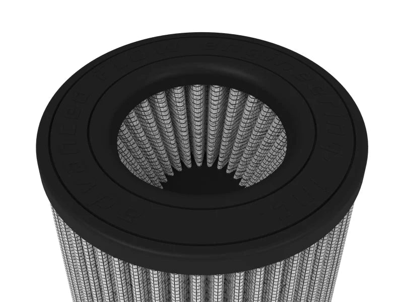 aFe MagnumFLOW Pro DRY S Universal Air Filter 3.5in. F / 5in. B mtm2 / 4.5in. inv T / 7.5in. H - Side View