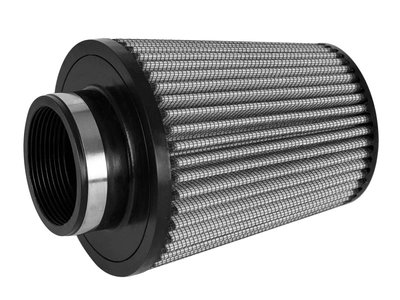 aFe MagnumFLOW Pro DRY S Universal Air Filter 3in F / 6in B / 4.5in T (Inv) / 7in H - Side View