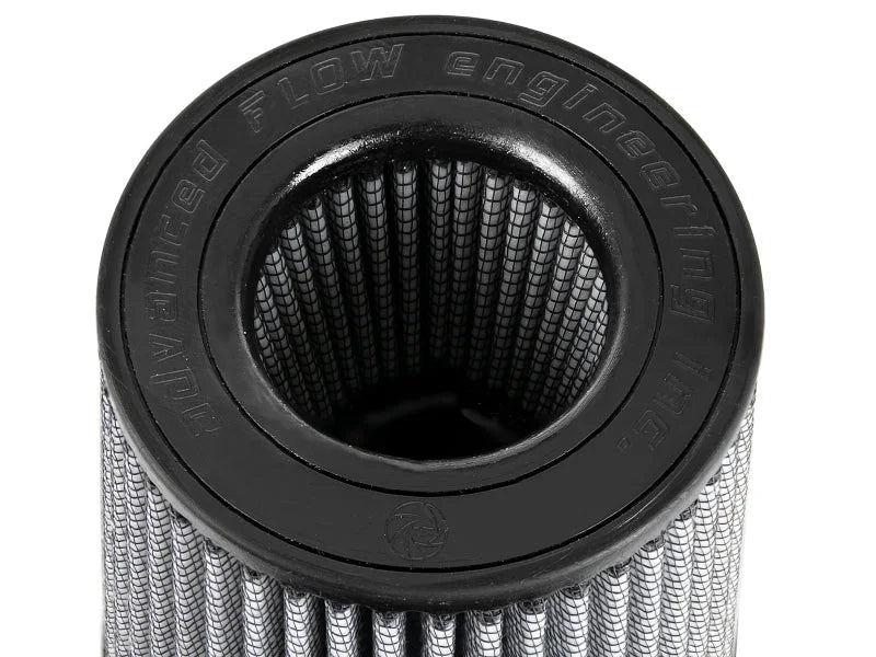 aFe MagnumFLOW Pro Dry S Air Filters 3-1/2 F x 6 B x4-1/2 T (INV) x 7 H in - Side View