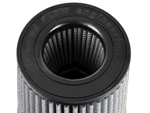 Load image into Gallery viewer, aFe MagnumFLOW Pro Dry S Air Filters 3-1/2 F x 6 B x4-1/2 T (INV) x 7 H in - Side View