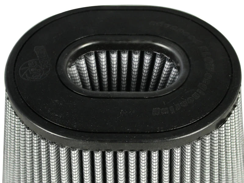 aFe MagnumFLOW Pro Dry S Air Filters 4F x (9x6-1/2)B x (6-3/4x5-1/2)T (INV) x 6-1/8 H in - Back View