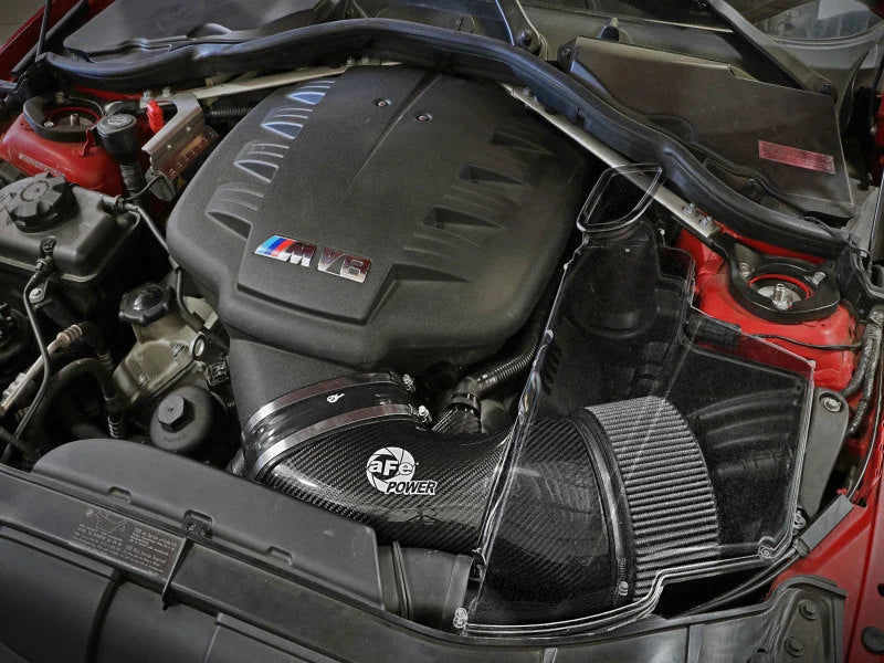 aFe MagnumFORCE Carbon Fiber Air Intake System Stage-2 Pro DRY S 08-13 BMW M3 (E9X) V8 4.0L - Side View