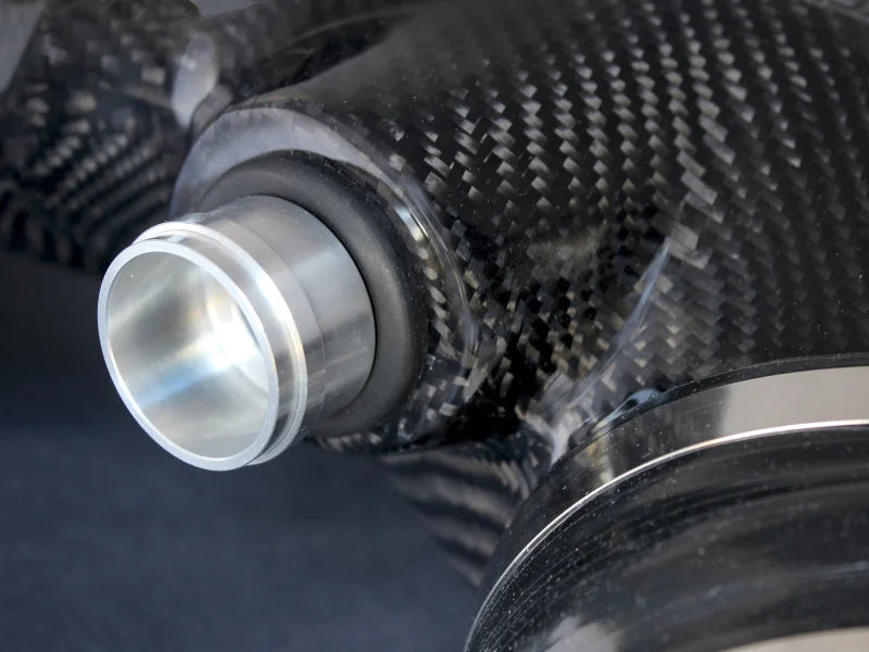 aFe MagnumFORCE Carbon Fiber Air Intake System Stage-2 Pro DRY S 08-13 BMW M3 (E9X) V8 4.0L - Back View