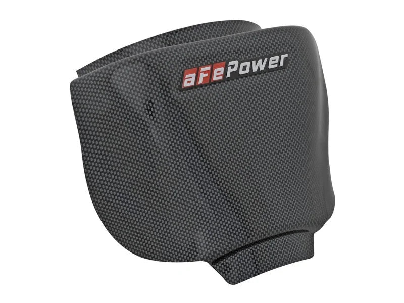 aFe MagnumFORCE Intake Rain Shield 15-16 Dodge Challenger SRT Hellcat 6.2L V8 (sc) - Carbon Finish - Main Product View