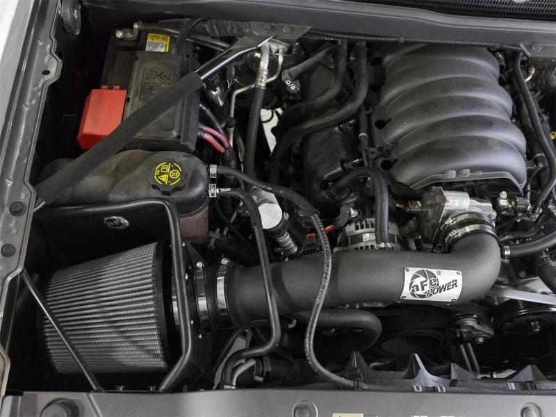 aFe MagnumFORCE Intake Stage-2 Dry S 14-17 GM Silverado/Sierra 1500 5.3L/6.2L w/Electric Fan - Side View
