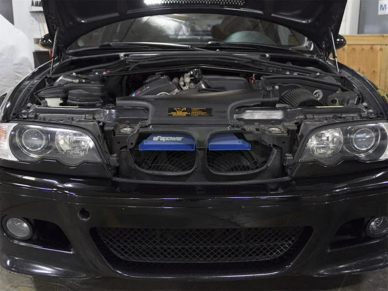 aFe MagnumFORCE Intakes Scoops AIS BMW 3-Series/ M3 (E46) 01-06 L6 - Matte Blue - Side View