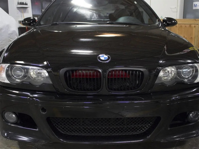 aFe MagnumFORCE Intakes Scoops AIS BMW 3-Series/ M3 (E46) 01-06 L6 - Matte Red - Back View