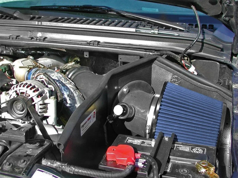 aFe MagnumFORCE Intakes Stage-2 P5R AIS P5R Ford Diesel Trucks 99-03 V8-7.3L (td) - Side View