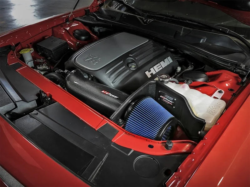 aFe MagnumFORCE Intakes Stage-2 P5R Carbon Fiber AIS 11-17 Dodge Challenger/Charger V8-5.7L Hemi - Side View