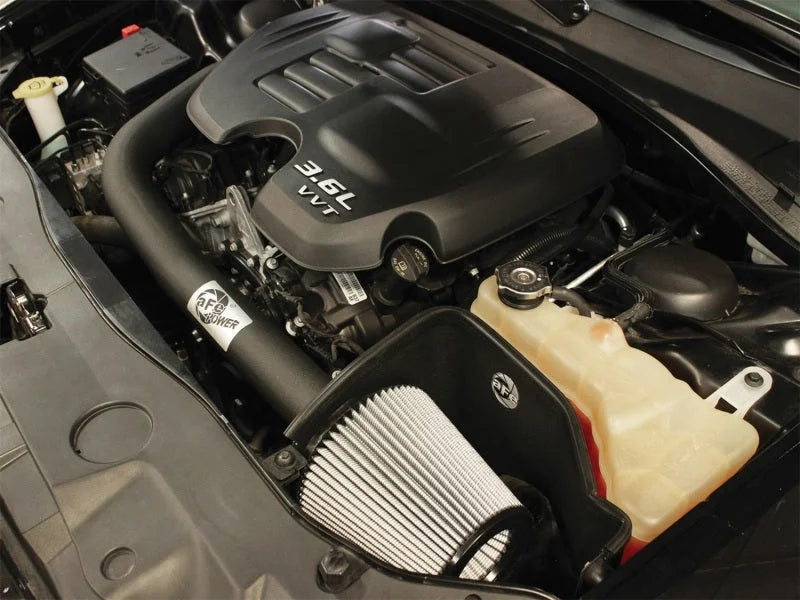 aFe MagnumFORCE Intakes Stage-2 Pro DRY S 11-13 Dodge Challenger/Charger/Chrysler 300 V6 3.6L (blk) - Side View