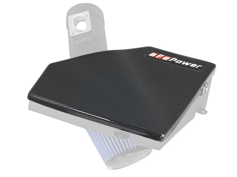 aFe MagnumFORCE Stage-2 Intake System Carbon Fiber Cover 15-17 MINI Cooper S (F55/F56) L4-2.0L (t) - Installation View