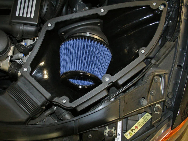aFe MagnumForce Stage 2 Si Intake System P5R 06-11 BMW 3 Series E9x L6 3.0L Non-Turbo - Side View