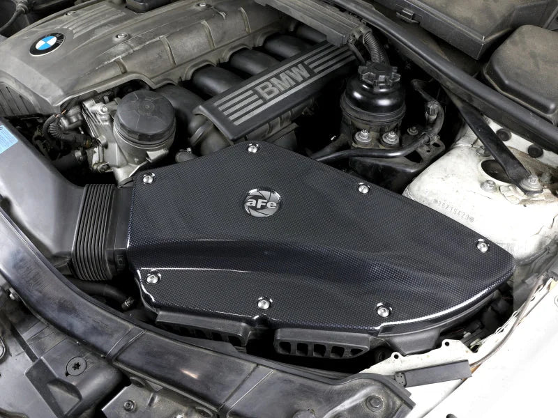 aFe MagnumForce Stage 2 Si Intake System PDS 06-11 BMW 3 Series E9x L6 3.0L Non-Turbo - Back View