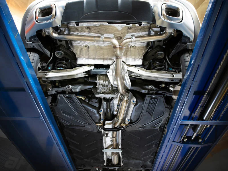 aFe Mercedes Benz GLA250 14-19 L4-2.0L (t) MACH Force-Xp 2-1/2in to 2-1/4in 304 SS Cat-Back Exhaust - Side View