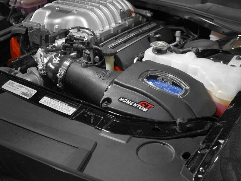 aFe Momentum Air Intake System PRO 5R w/ Extra Filter 2015 Dodge Challenger SRT Hellcat 6.2L (sc) - Side View