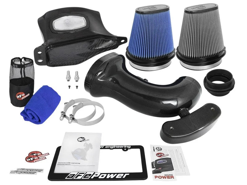 aFe Momentum Black Series Carbon Fiber Intake System P5R fits 2017-2019 Chevrolet Corvette Grand SPORT 6.2L C7 / 2014-2019...