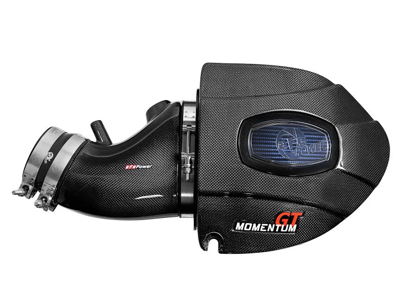 aFe Momentum Black Series Carbon Fiber Pro 5R Air Intake System 11-19 Dodge Charger SRT8 6.4L - Back View