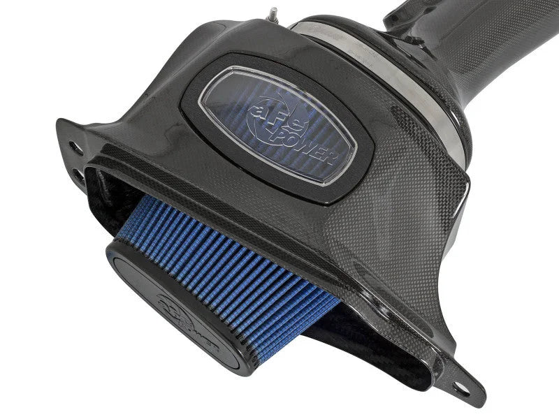 aFe Momentum Carbon Fiber Cold Air Intake System PDS/P5R 15-16 Chevrolet Corvette Z06 V8-6.2L - Back View