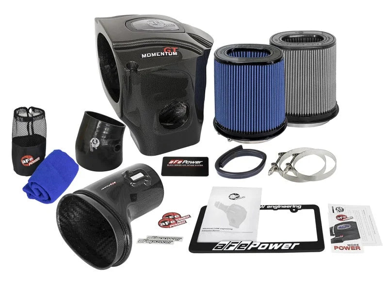 aFe Momentum GT Black Series Carbon Fiber CAIS 15-16 Dodge Challenger SRT Hellcat V8-6.2L (sc) - Back View