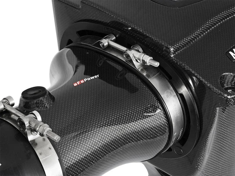 aFe Momentum GT Black Series Carbon Fiber CAIS 2017 Dodge Challenger/Charger SRT Hellcat V8-6.2L(sc) - Back View