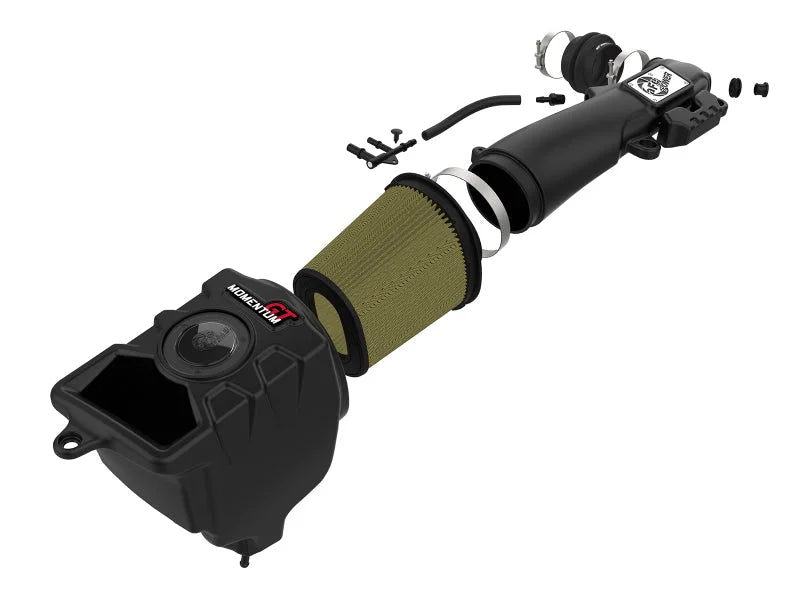 aFe Momentum GT Cold Air Intake System w/ Pro Guard 7 Media 18-19 Jeep Wrangler (JL) L4-2.0L (t) - Installation View