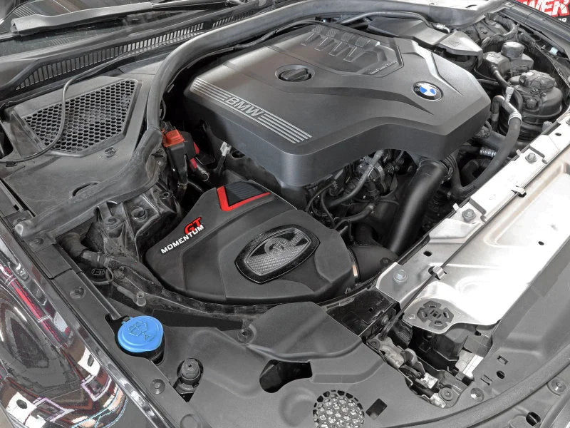 aFe Momentum GT Cold Air Intake System w/Pro DRY S Filter 19-21 BMW 330i B46/B48 - Side View