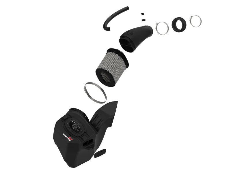 aFe Momentum GT Cold Air Intake System w/Pro Dry S Filter 19-21 Ram 2500/300 V8-6.4L - Back View