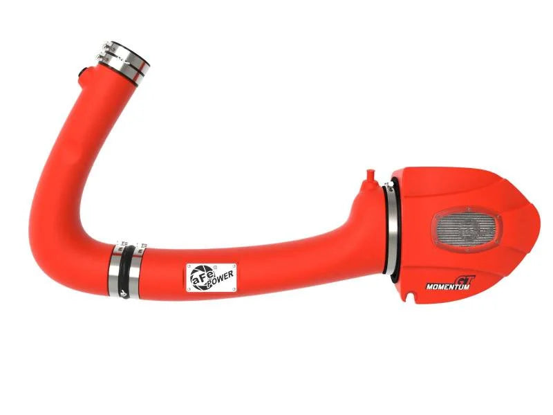aFe Momentum GT Dry S Stage-2 Intake System 11-15 Dodge Challenger/Charger V6-3.6L (Red) - Back View