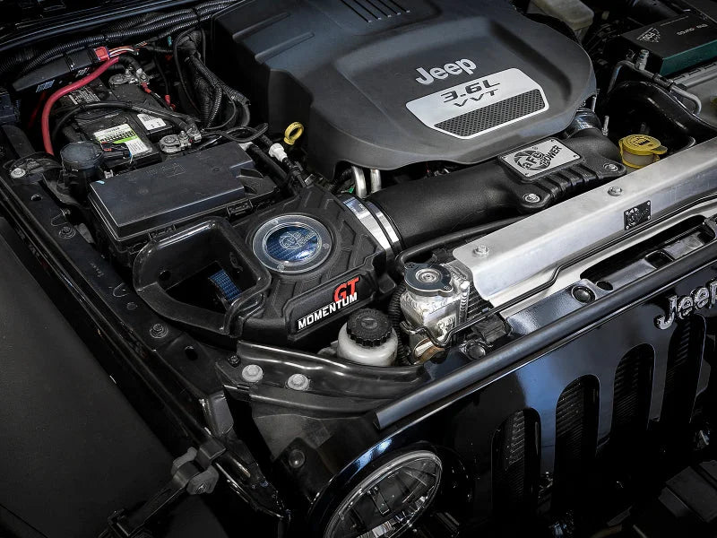 aFe Momentum GT Pro 5R Cold Air Intake System 12-18 Jeep Wrangler JK V6 3.6L - Side View