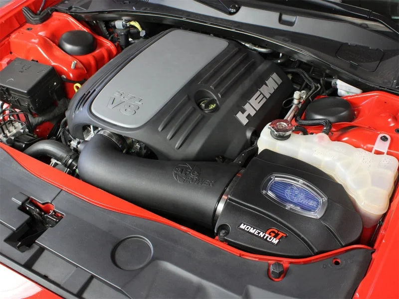 aFe Momentum GT Pro 5R Stage-2 Intake System 11-15 Dodge Challenger / Charger R/T V8 5.7L HEMI - Side View