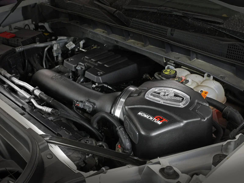 aFe Momentum GT Pro DRY S Cold Air Intake System 19-20 GM Silverado/Sierra 1500 2.7L 4 CYL - Side View