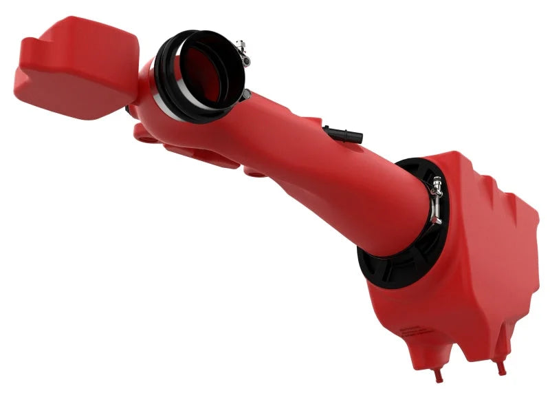 aFe Momentum GT Pro DRY S Cold Air Intake System 2018+ Jeep Wrangler (JL) V6 3.6L (Red Edition) - Back View
