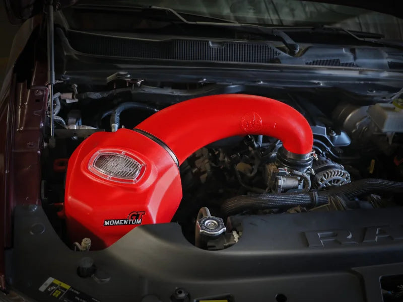 aFe Momentum GT Pro DRY S Intake System Red Edition 19-23 Dodge RAM 1500 V8-5.7L HEMI - Side View