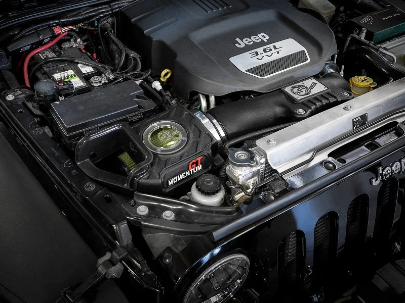 aFe Momentum GT Pro GUARD 7 Cold Air Intake System 12-18 Jeep Wrangler JK V6 3.6L - Side View