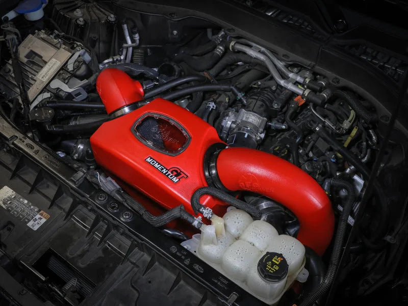 aFe Momentum GT Red Pro Dry S Cold Air Intake System 20-23 Ford Explorer ST V6-3.0L TT - Side View
