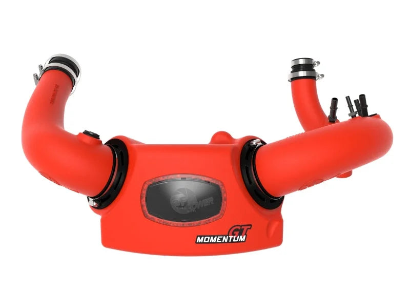 aFe Momentum GT Red Pro Dry S Cold Air Intake System 20-23 Ford Explorer ST V6-3.0L TT - Installation View