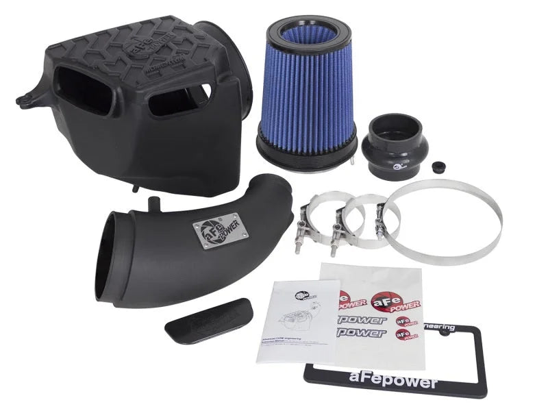 aFe Momentum GT Stage 2 Pro 5R Intake System 07-11 Jeep Wrangler (JK) V6 3.8L w/ Mechanical Fan - Back View