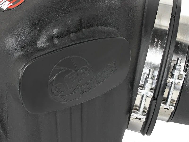 aFe Momentum HD Cold Air Intake System w/ Pro DRY S Filter Dodge Diesel Trucks 94-02 L6-5.9L (td) - Back View