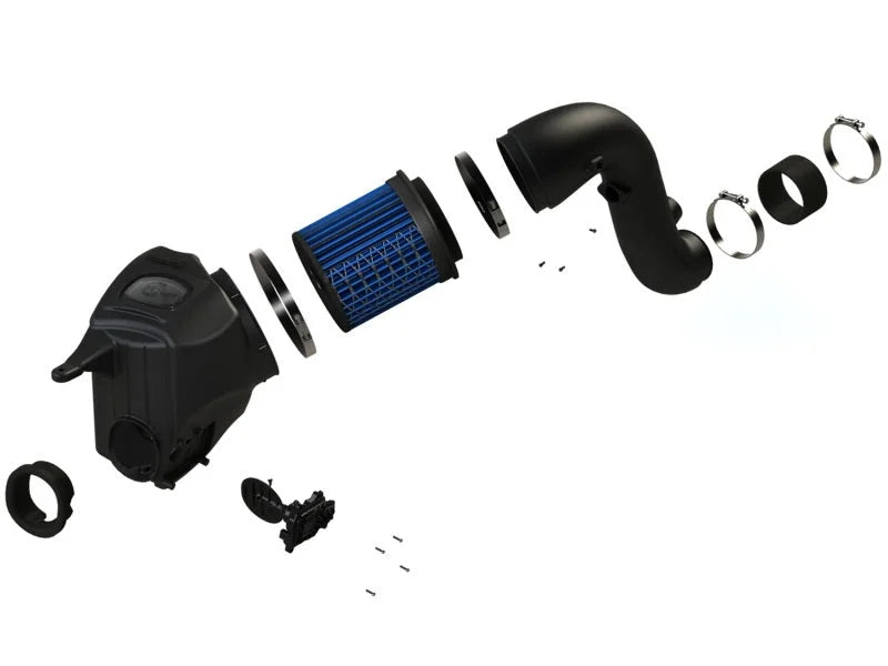 aFe Momentum HD PRO 10R Stage-2 Si Air Intake System 13-14 Dodge RAM Diesel Trucks L6 6.7L (td) - Back View
