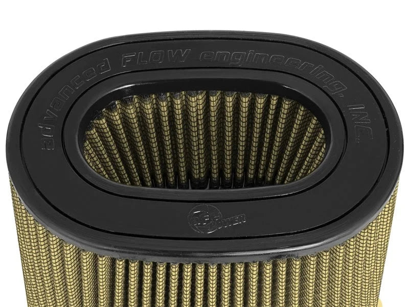 aFe Momentum Intake Rep Air Filter w/PG7 Media-3in F (Dual) x (8.25x6.25)in B x (7.25x5)in T x 9in H - Back View