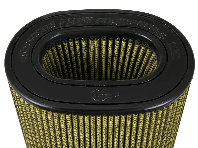 aFe Momentum PG7 Univ Air Filter (6 x 4)in F (8.25 x 6.25)in B (7.25 x 5)in T (Inv) 10in H (Pair) - Back View