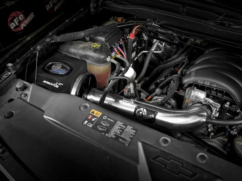 aFe Momentum XP Cold Air Intake System w/ Pro 5R Media Brushed 14-19 GM Silverado/Sierra 1500 - Side View