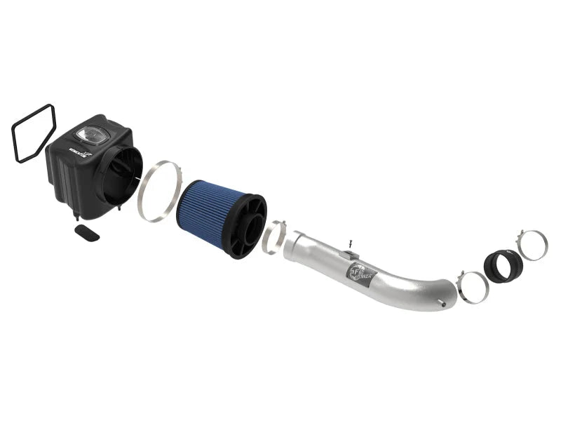 aFe Momentum XP Cold Air Intake System w/ Pro 5R Media Brushed 14-19 GM Silverado/Sierra 1500 - Back View