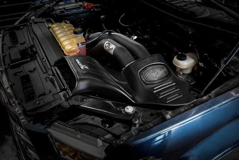 aFe Momentum XP Pro DRY S Cold Air Intake System w/ Black Aluminum Intake Tubes - Side View